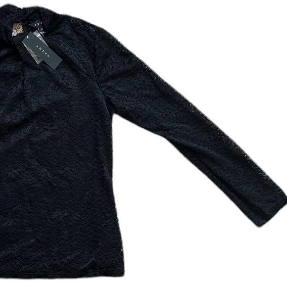 NWT Adiva Black Lace Long Sleeve Top | Women's XS - Picture 3 of 7